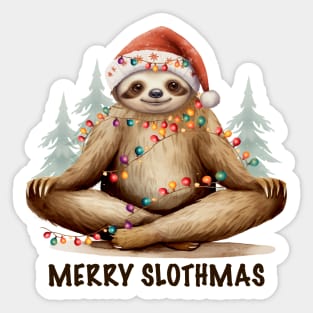 Merry Slothmas Sticker